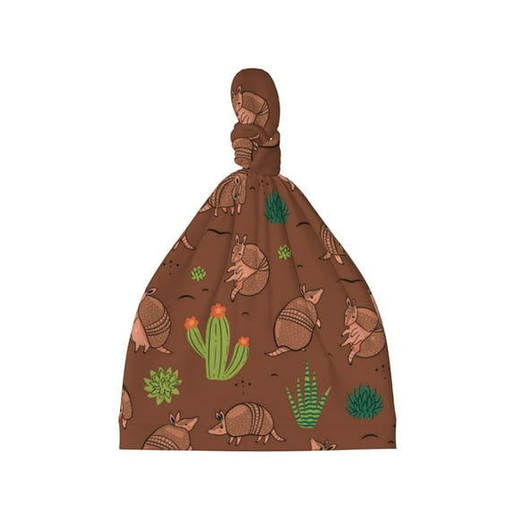 Xecao Cute Armadillos Print Baby Beanie Hats - Super Soft Knotted Caps,Baby Newborn Hats Knot Beanie Hats for Infant