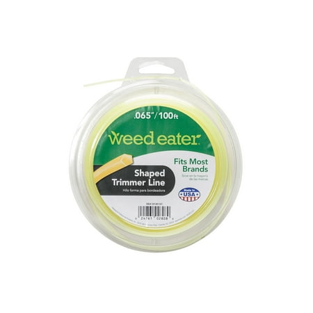 Dual Line Trimmer Head - Weed Eater .065x100 Shaped Replacement String Trimmer Line
