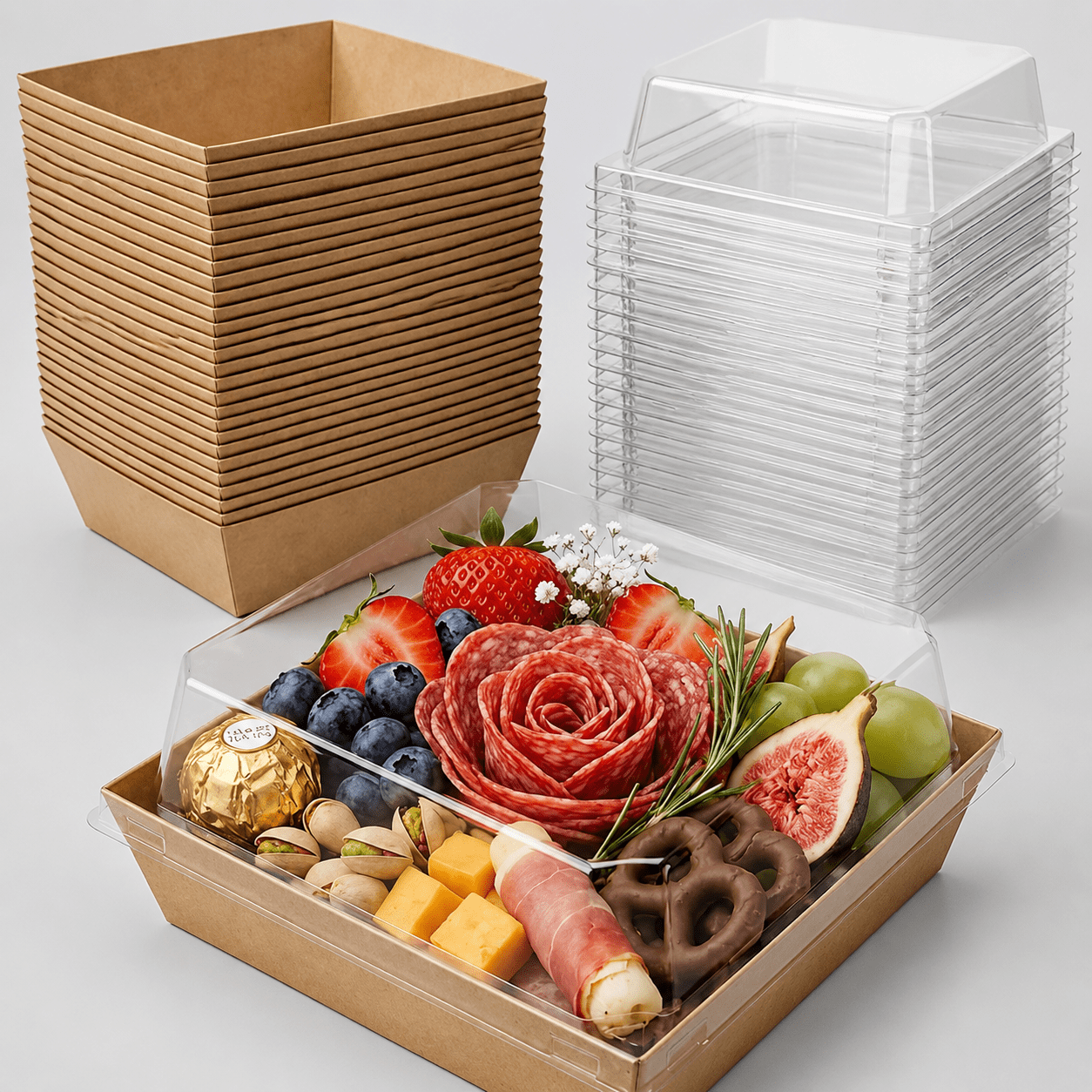 Hefty Supreme Foam 3-Compartment Hinged Lid Containers, Soak-Proof