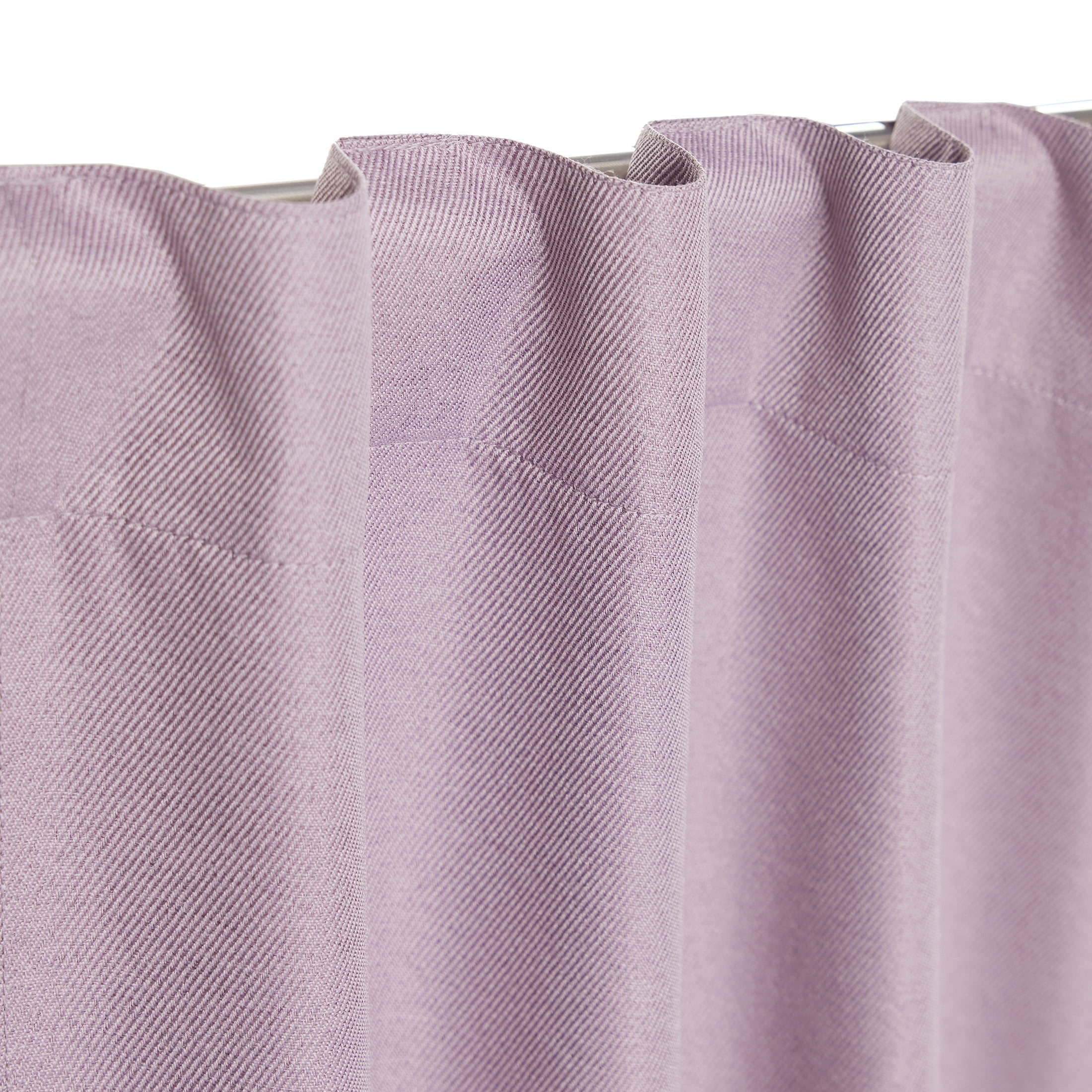 Mainstays Hazy Purple Solid Blackout Rod Pocket with Back Tabs Curtain Panel Pair, Set of 2, 30" W x 63" L