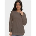 thumbnail image 4 of Women's Long Sleeve Knitted Crew Neck T-shirt, 4 of 6