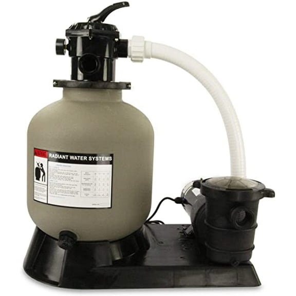 Rx Clear Radiant 16" Above-Ground Pool Sand Filter with 3/4 HP Extreme Force Pump