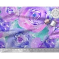thumbnail image 2 of Soimoi polyester Crepe Fabric Rose Watercolor Printed Fabric 1 Yard 42 Inch Wide, 2 of 3