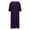 Purple, variant on Kaemgyyd Women Zipper Robe Soft Comfy 3/4 Sleeves Loungewear Dressside Slit Solid Sleepwear Pockets Nightgown Long Bathrobe