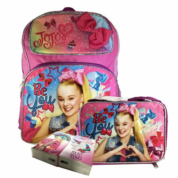 JOJO 16" JoJo Siwa Girls Backpack School Bag Bookbag with lunch bag