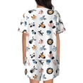 thumbnail image 3 of Bixox Women's Cartoon Animals Printed Pajama Set 2 Piece Lounge Set Top and Shorts Soft Pajamas, Shorts with Pockets, 3 of 7