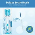thumbnail image 6 of Dr. Brown's Deluxe Baby Bottle Brush with Anti-Colic Vent Cleaning Brush, Soft and Sturdy Bristles, BPA Free, Blue, 1 Pack, 6 of 14