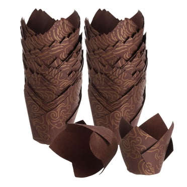 Garta 150-Pack Tulip Greaseproof Cupcake Liners – 2in Bottom, Oven-Safe To 425°F