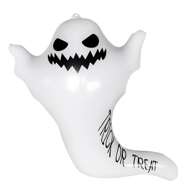 Globo Fantasma Accesorio para Fiestas Decoración de Halloween Ornamento Inflable Figura Colgante de PVC con Diseño Espeluznante Adecuado para Jardine Fantasma blanco