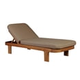 thumbnail image 3 of Crafters and Weavers Eclipse Outdoor Solid Teak Wood Sun Lounger  - Light Brown Fabric, 3 of 5