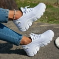 thumbnail image 5 of Mepaouo Women Tennis Running Shoes Breathable Platform Casual Sneakers Knit Nurse Work Walking Shoes, 5 of 9