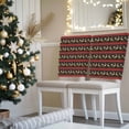 thumbnail image 3 of Christmas Snowflakes Stripe Chair Covers Set of 8 Winter Gold Deer Red Plaid Chair Back Covers Stretch Removable Washable Slipcovers Protector for Dining Room Kitchen Party Decor, 3 of 5