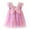 Purple, variant on PMVFHDE Clearance Kids Dress Toddler Girls Fly Sleeve With Wing Tie Dye Rainbow Holiday Party Dress Dance Party Dresses Clothes,Yellow,5-6 Years