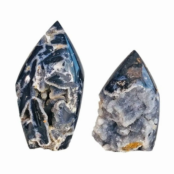 Natural Black Sphalerite Torch-Shaped Crystal Handcrafted Gemstone Art Sculpture for Home Décor, Meditation, or Gift