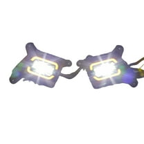 Garvee Daytime Running Light DRL Fog Light Assembly for 2019-2022 Chevy Silverado 1500, LED Dynamic Switchback White DRL Amber Turn Signal Light Front Bumper Light