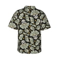 thumbnail image 3 of Daiia Skull with Dollar Hawaiian Shirt for Men Gentle Cotton Regular Short Sleeve Casual-Medium, 3 of 9
