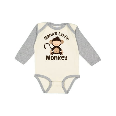 

Inktastic Nana s Little Monkey Gift Baby Boy or Baby Girl Long Sleeve Bodysuit