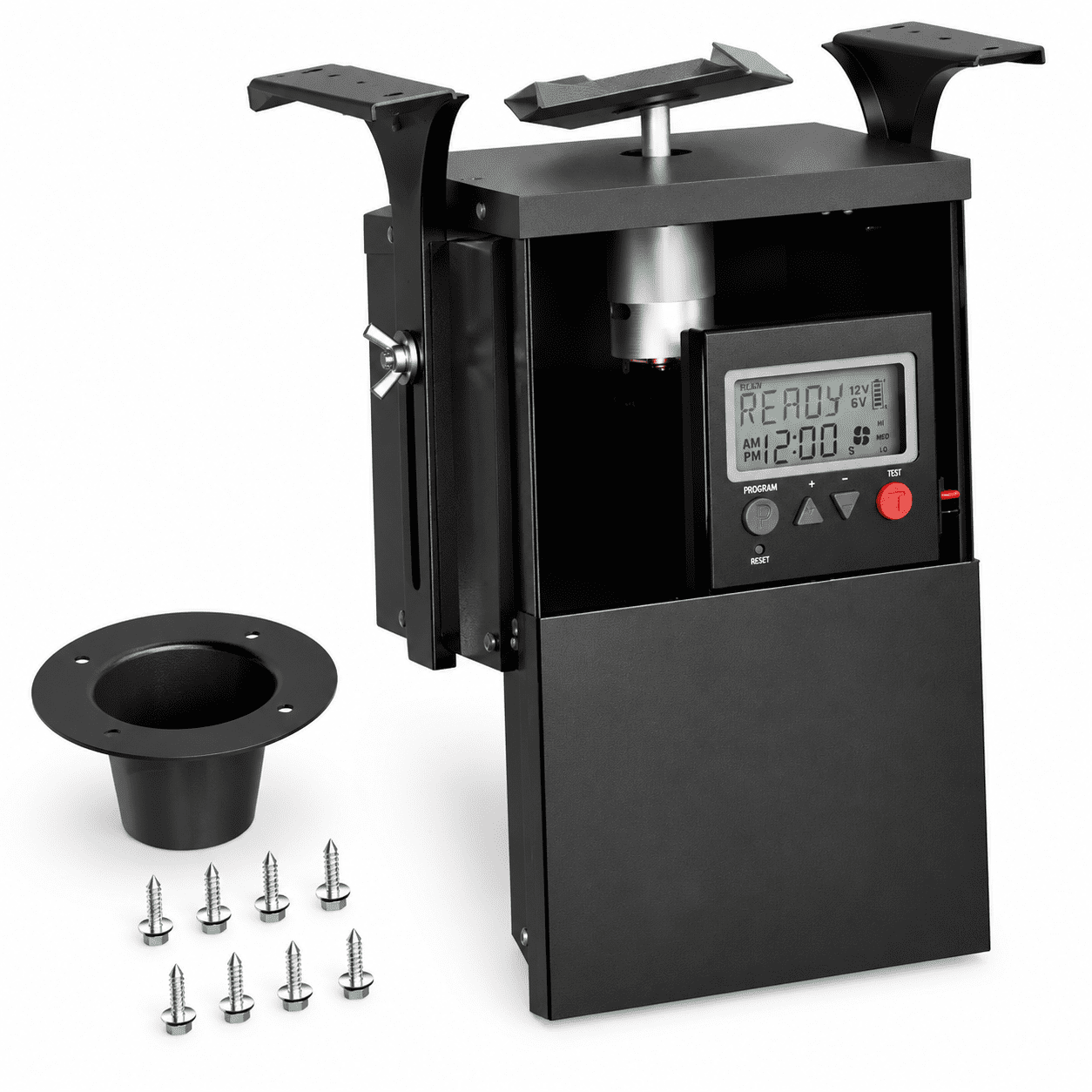 6V Digital Game Feeder Timer Kit with Mounting Bracket Weatherproof Metal Design for Deer Feeding