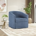 thumbnail image 6 of New Classic Furniture Poppy Polyester Fabric Swivel Chair in Blue, 6 of 7