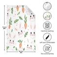 thumbnail image 3 of Multi-Purpose Kitchen Towels 28x18 Inch Dishcloths with Hanging Loop Decorative and Practical Towels for Kitchen, Dining White Rabbits and Carrots, 3 of 7