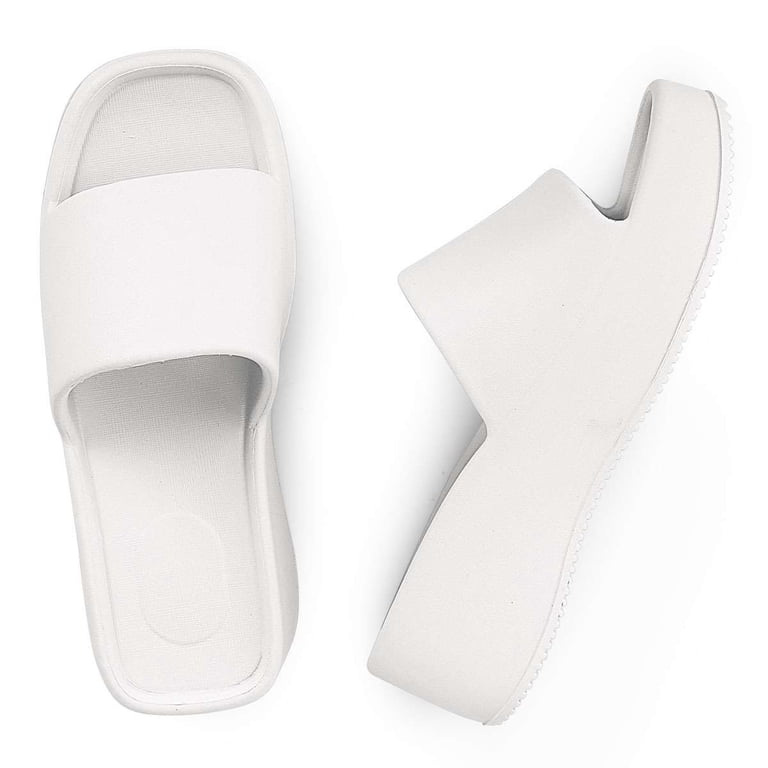 White Padded Slide Sandals Piper Slide Sandals in White by MATISSE | Rebel Violet main image 3