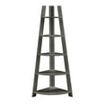 thumbnail image 6 of Weston Home Solvig Corner Ladder 5 Shelf Bookcase, Gray, 6 of 9