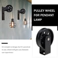thumbnail image 2 of MasteelfCA Roue à Poulie Rétro Noire Vintage en Fer pour Lampe Suspendue, 2 of 9