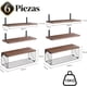 thumbnail image 3 of Repisas Flotantes de Pared, Juego de 6 Estantes Flotantes para Baño, Cocina, Sala y Dormitorio, Repisas de Almacenamiento, Decorativas y Resistentes para Organización del Hogar, 3 of 4