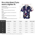 thumbnail image 5 of Gukieu Lama in Space Print Men's Short-sleeved Shirts, Button-down Lapel Hawaiian Shirts, T-shirts, Beach Vacation Summer Casual Wear,X-Large, 5 of 7