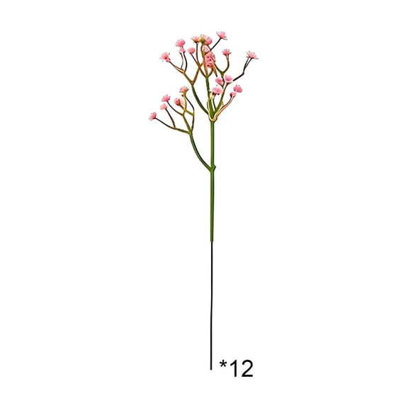 WWG Artificial Star Flower Bouquet, Plastic Flowers for Outdoors, Fall Decorations for Home, Faux Floral Arrangement, Home Decor, Office Decor, Garden Decor, Includes 12 Artificial Flowers
