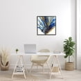 thumbnail image 2 of Stupell Industries Abstract Coral Burst Nautical Blue Brown Expression Abstract Painting Black Framed Art Print Wall Art, 24 x 24, 2 of 7