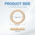 thumbnail image 2 of Wooden Rings for Crafting, Natural Wood Rings Unfinished for DIY Projects 90 x 15 mm, 2 of 7