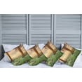 thumbnail image 2 of Ambesonne Nature Throw Pillow Cover 4 Pack, Enchanted Woods Sunset, 18", Multicolor, 2 of 7