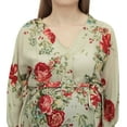 thumbnail image 6 of Bimba Moms Mint Green Floral Printed Kaftan With Belt Maternity Maxi Dress-24, 6 of 8