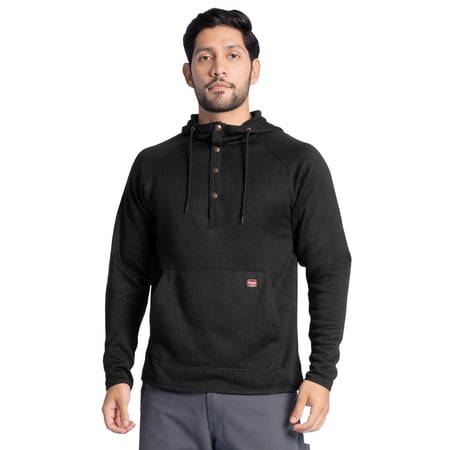 Wrangler Workwear Men's and Big Men's Sweater Fleece Mock Neck Hoodie, Size S-3XL