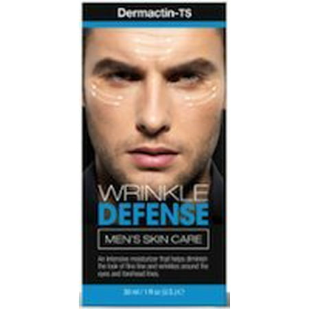 Dermactin-TS Mens Collagen Wrinkle Defense 1 oz. - Helps Fill-In Fine Lines & Wrinkles, Anti-Aging, Moisturizes & Protects Skin, Total Facial Anti-Aging