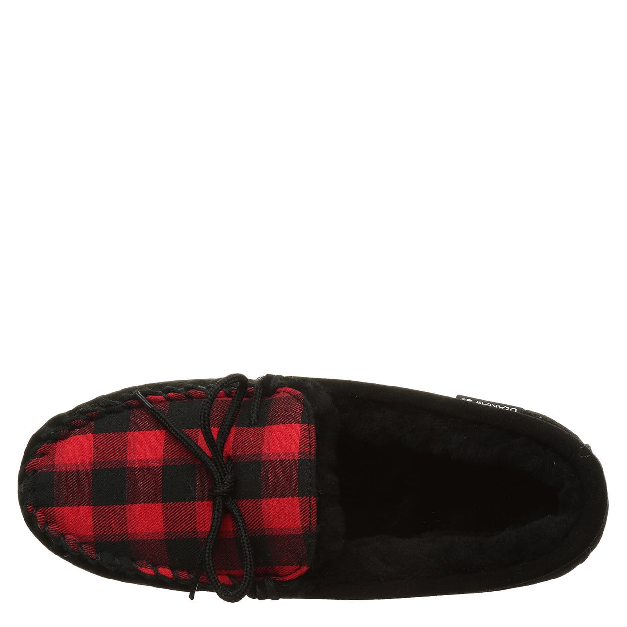 BearPaw Red and Black Plaid Moccasin Slippers !! Size 9 New BEARPAW Men Moc II Black Multi Red Plaid Slip On Slipper  main image 4