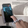 thumbnail image 4 of Smart Ring Health Tracker  Connection IP68 Water Proof Sleep Fitness Ring with  Control Step Counting for Women Men Silver, 4 of 7