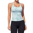 thumbnail image 1 of Charmo Women's Scoop Neck Ribbed Tank Tops Slim Straps Cropped Tops Built in Bra, 1 of 6