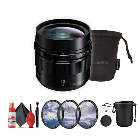 Panasonic Leica DG Summilux 12mm f/1.4 Lens Bundle with Accessories