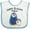 White and Blue, variant on Inktastic Happy Birthday, Papa- Cute Penguins Boys or Girls Baby Bib