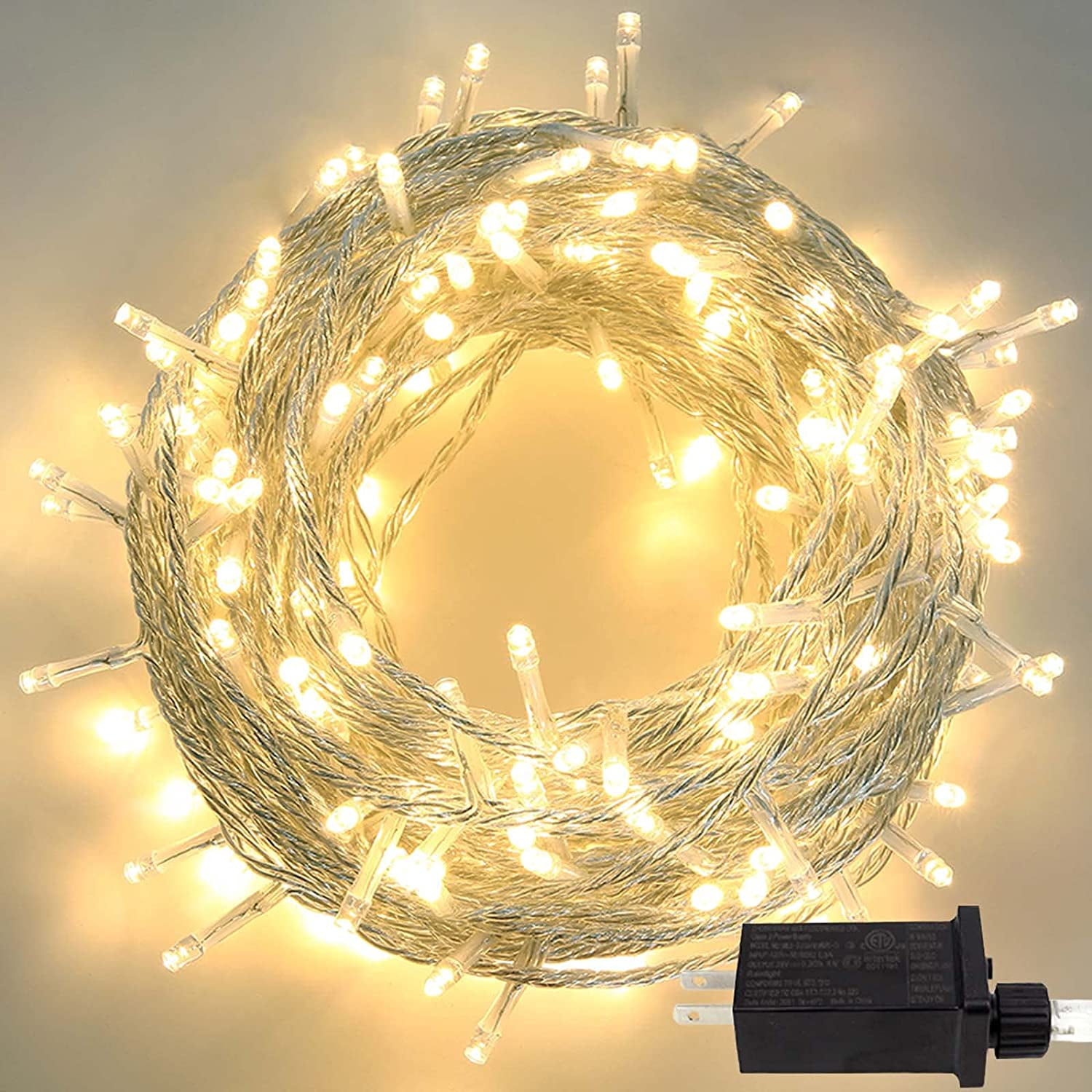 Bright White 200 LED Indoor Outdoor Twinkling Christmas Fairy String Lights 