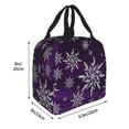 thumbnail image 2 of Pofeuu Snowflake Gradient Purple Print Lunch Bag Lunch Box Large Capacity Insulated Lunch Bag for Adult, Leakproof Reusable Lunch Tote Bags for Work, 2 of 5