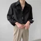 thumbnail image 3 of Camisas para hombre a rayas con bolsillo Camisas sociales lisas para hombre Diseñador casual Ropa popular coreana Tops originales regulares Normal Xxl, 3 of 5