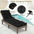 thumbnail image 4 of Gymax Coussin de Chaise Longue 73 Pieds' Coussin Rembourré pour Fauteuil Inclinable Noir, 4 of 6