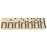 WE Games Classic Double 6 Dominoes Set for Adults with Vinyl Case, Club Size, Ivory