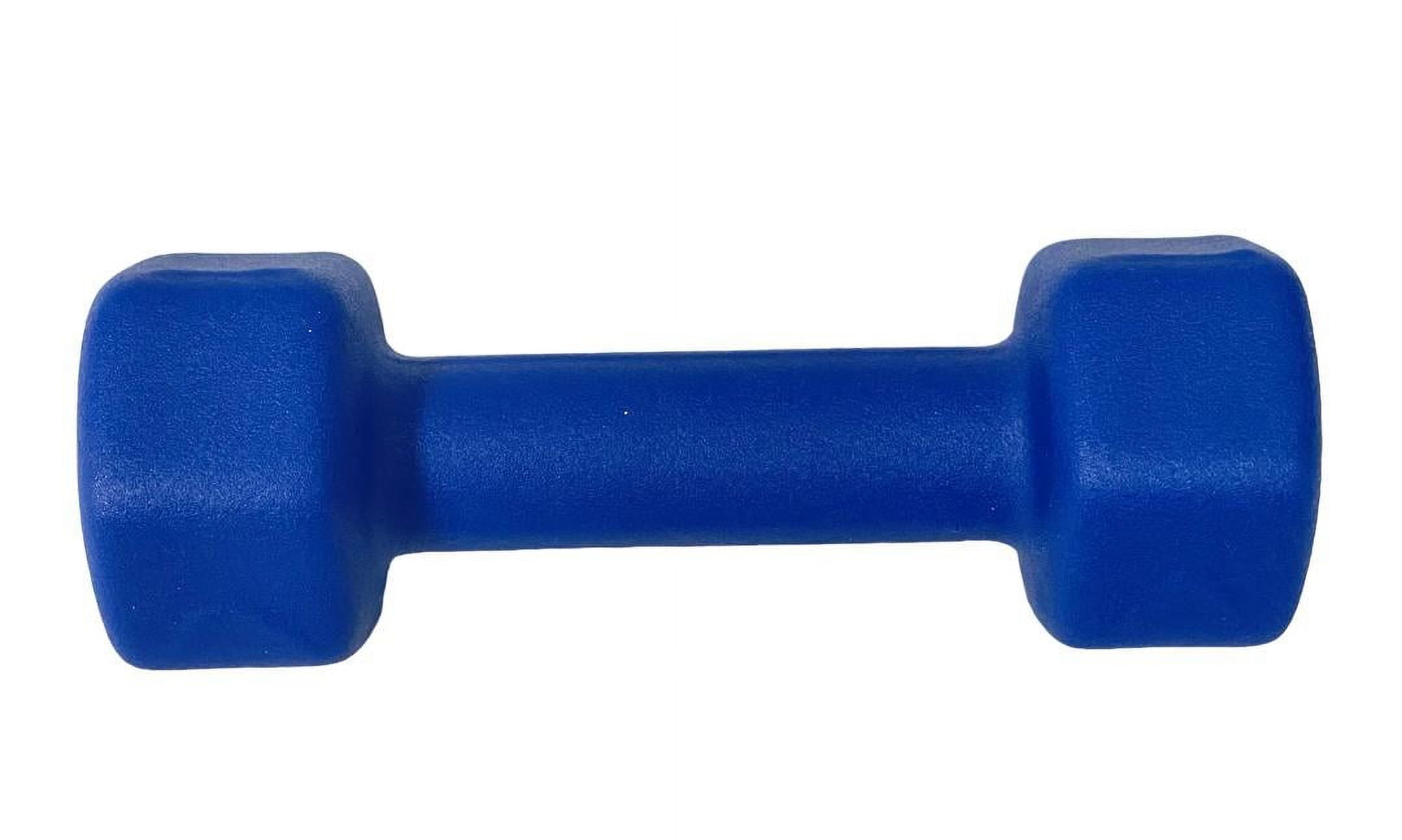 Rainforest Basics Neoprene Hex Dumbbells, Blue, 5 lb/8 lb/10 lb 3 Pairs