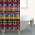 thumbnail image 4 of Purple Boho Tribal Birds and Meanders Pattern Shower Curtain 36"x72" ,Bathroom Decorative Shower Curtains Set with 12 Hooks,Modern Waterproof Washable Shower Curtain, 4 of 6