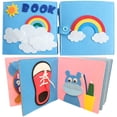 thumbnail image 1 of Muyoka Libro de tela suave, libros interactivos para bebés, niños pequeños, niños, juguetes lavables a máquina no tóxicos, libro suave de tela de buenas noches, regalo para bebé Muyoka Hogar, 1 of 7