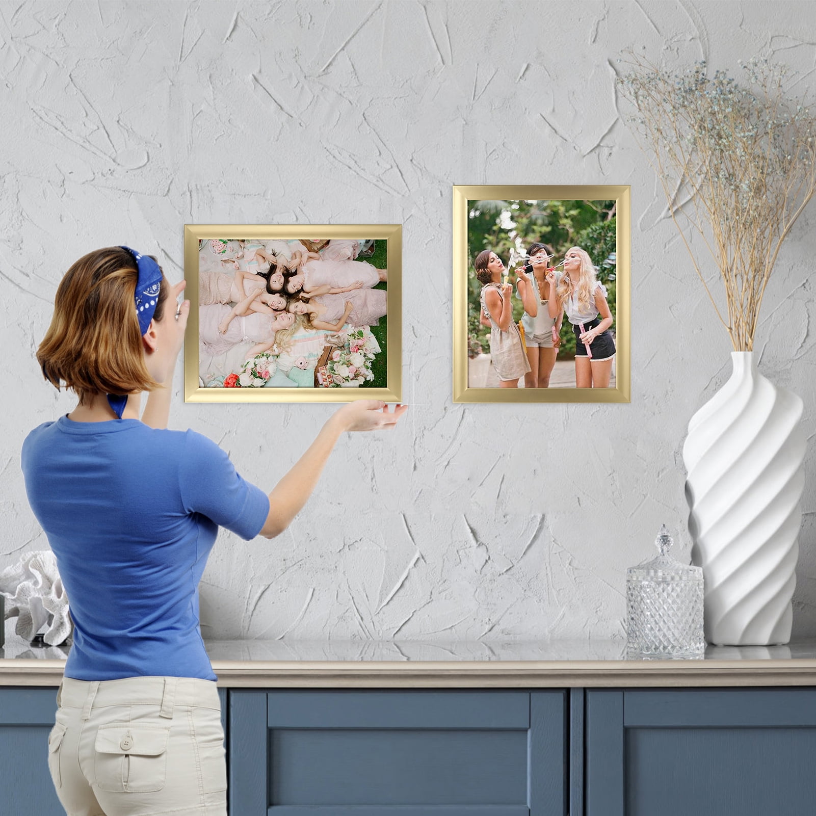 12-Pack Gold 8x10 Picture Frames for Wall or Tabletop